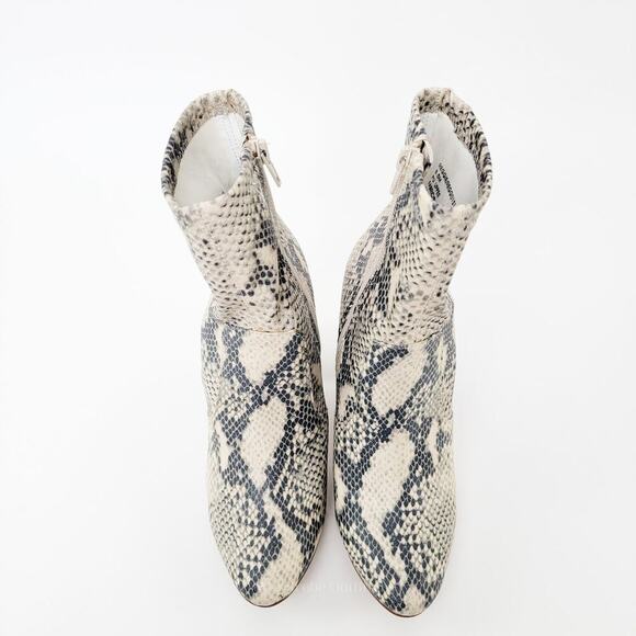 Steve Madden Chunky Block Heel Reggie Chelsea Snake Skin Boots / Booties - Picture 2 of 10